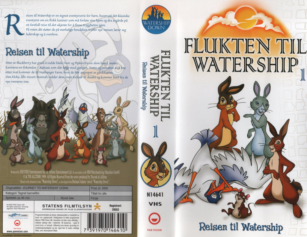 Download / Stream: Flukten til Watership. Vol. 1. 2000. VHS SB. Norwegian dubbing. VHS