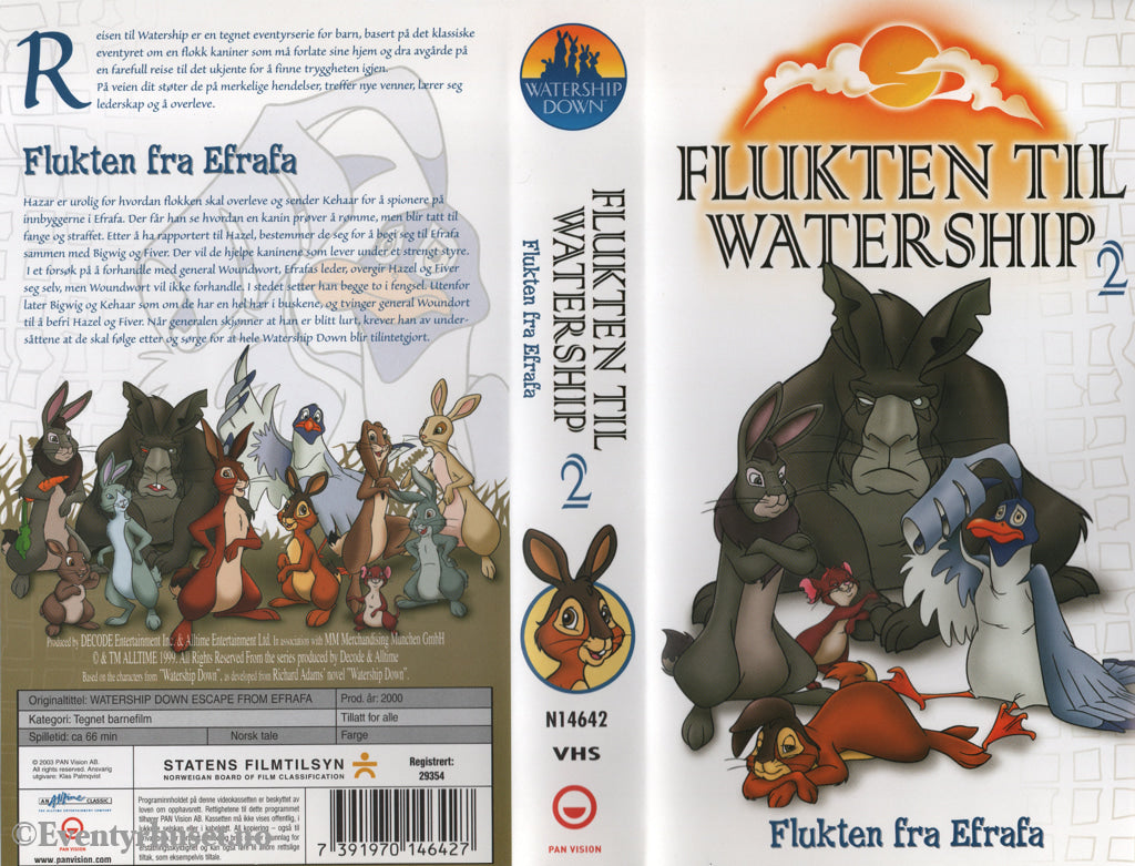 Download / Stream: Flukten til Watership. Vol.2. 2000. VHS SB. Norwegian dubbing. VHS