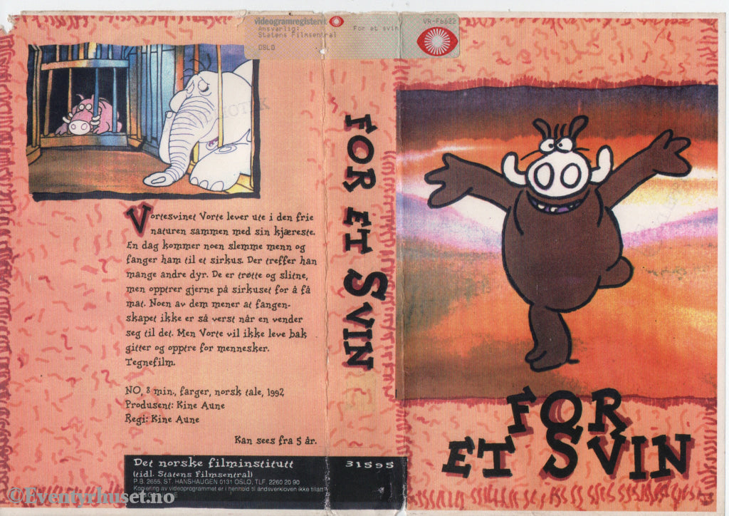 Download / Stream: For et svin. 1992. VHS Big Box. Norwegian. VHS