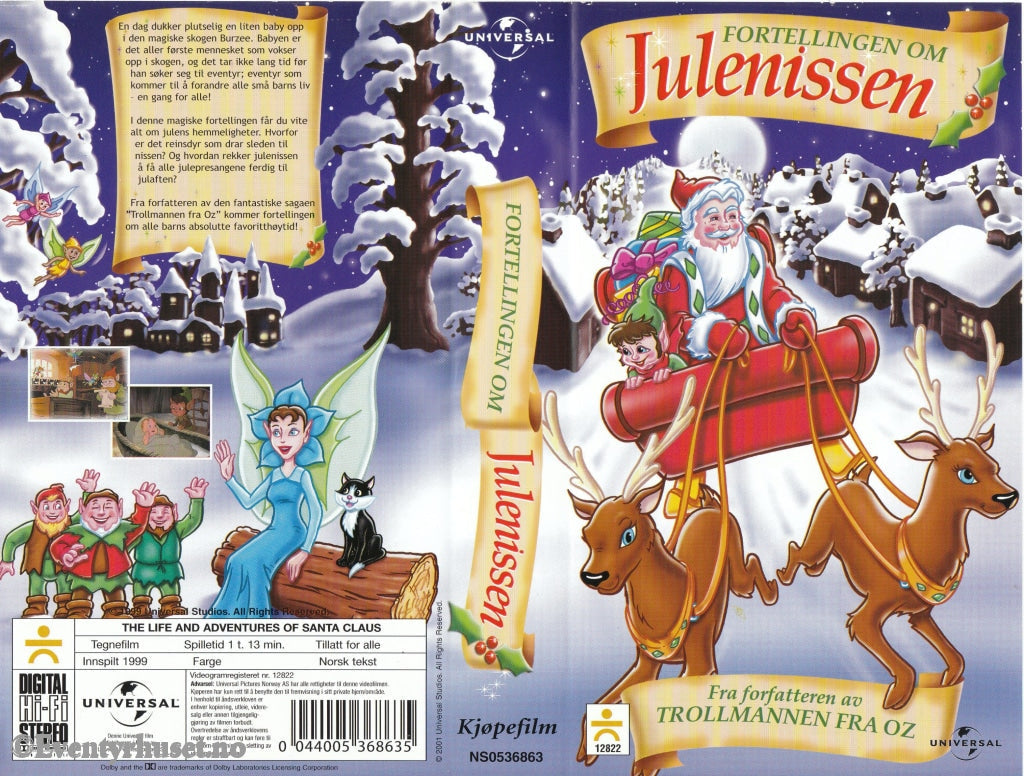 Download / Stream: Fortellingen Om Julenissen. 1999. Vhs. Norwegian Dubbing. Vhs