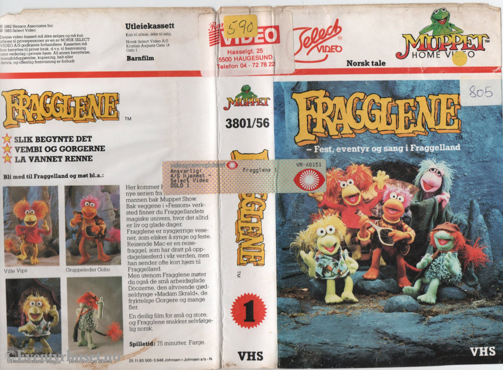 Download / Stream: Fragglene. Vol. 1. 1982/83. VHS. Norwegian dubbing. VHS