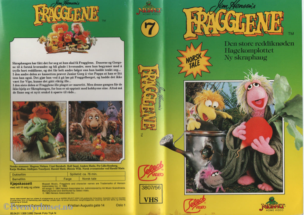 Download / Stream: Fragglene. Vol 7. 1984. VHS Big Box. Norwegian dubbing. VHS
