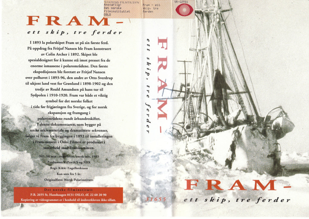 Download / Stream: Fram - Ett Skip Tre Ferder. 1993. Vhs Big Box. Norwegian.