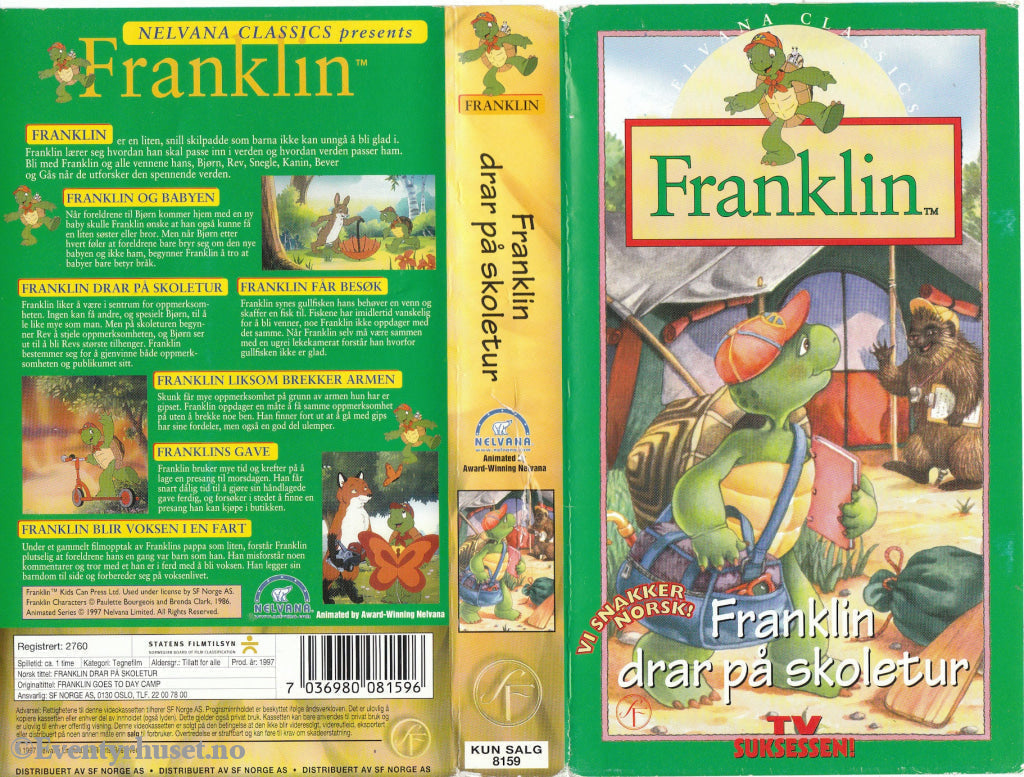 Download / Stream: Franklin Drar På Skoletur. Vhs. Norwegian Dubbing. Vhs