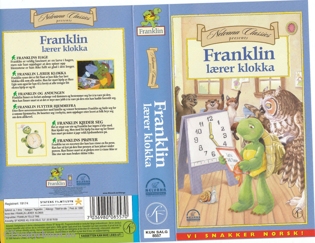 Download / Stream: Franklin Lærer Klokka. Vhs. Norwegian Dubbing. Vhs