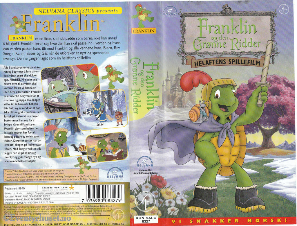 Download / Stream: Franklin Og Den Grønne Ridder. Vhs. Norwegian Dubbing. Vhs
