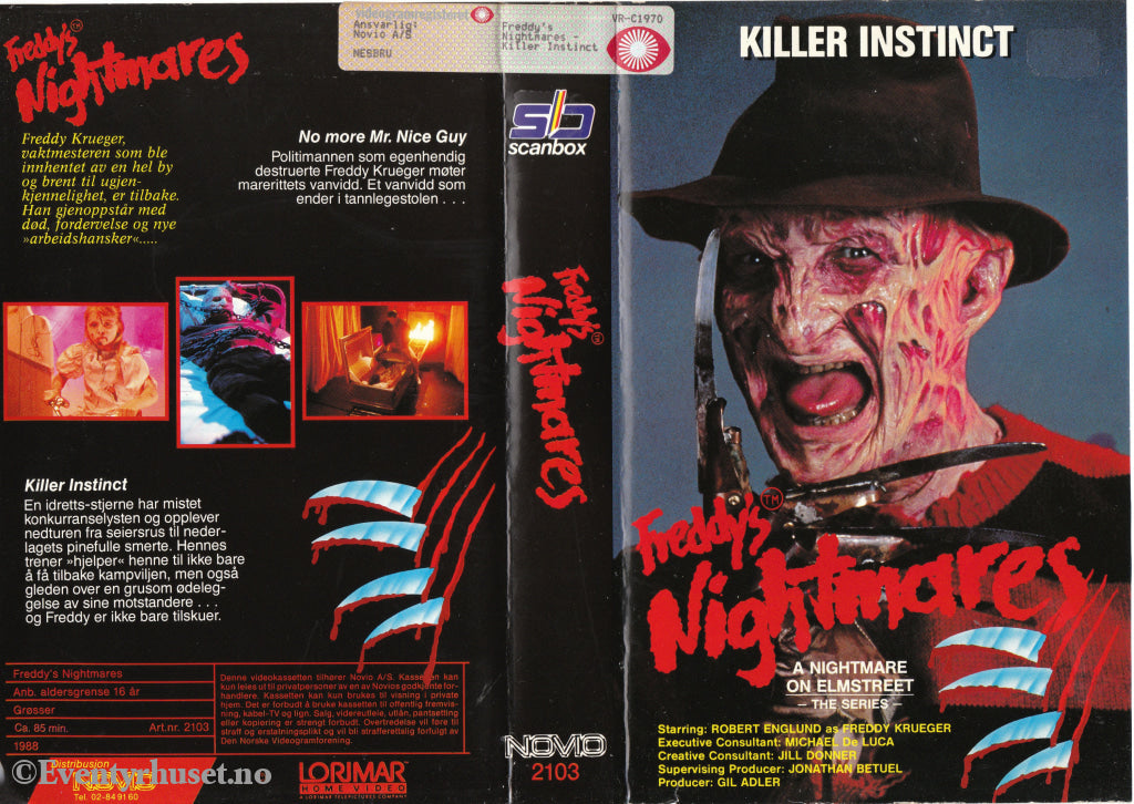 Download / Stream: Freddy´s Nightmares. 1988. Vhs Big Box. Norwegian Subtitles.