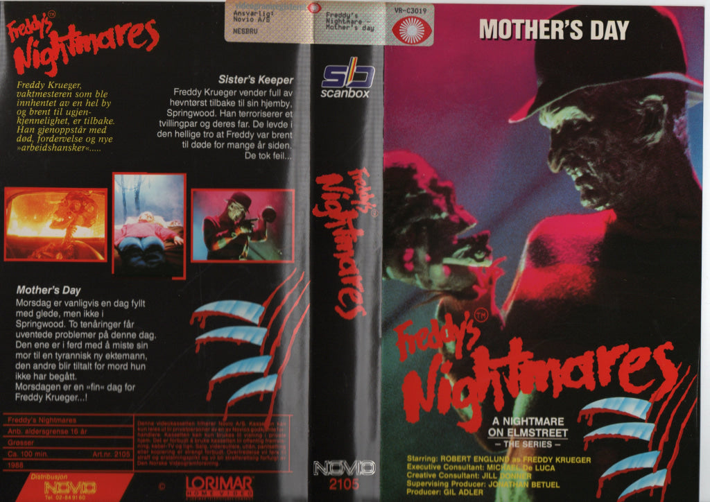 Download / Stream: Freddy’s Nightmares The Series. Mother’s Day. VHS Big Box. Norwegian subtitles. VHS