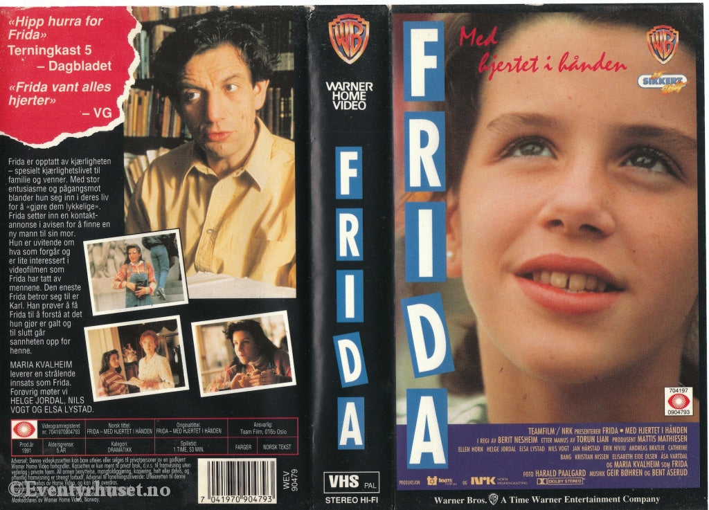Download / Stream: Frida Med Hjertet I Hånden (Nrk). 1991. Vhs. Norwegian. Vhs