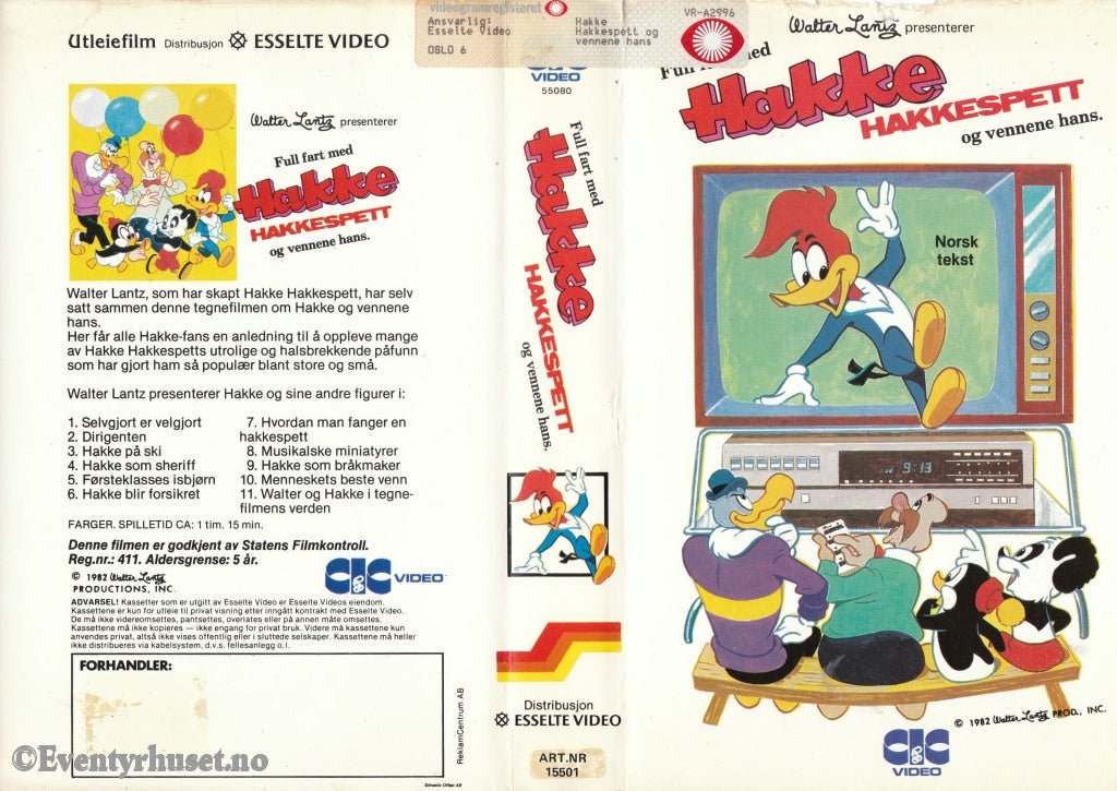 Download / Stream: Full Fart Hakke Hakkespett Og Vennene Hans (Woody Woodpecker). 1982. Vhs Big Box.