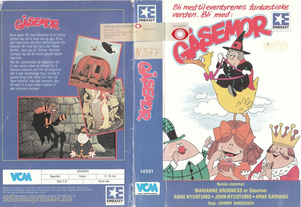 Download / Stream: Gåsemor. 1986. Vhs Big Box. Norwegian Dubbing.