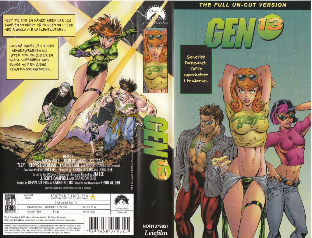 Download / Stream: GEN 13. 1999. VHS SB. Norwegian subtitles. VHS