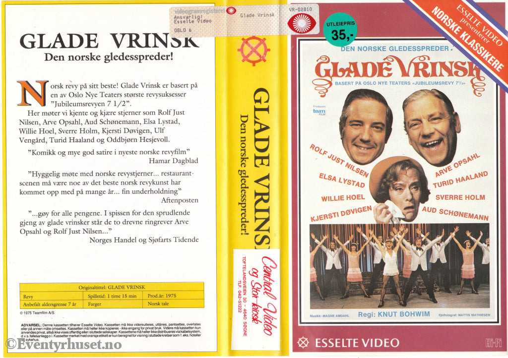Download / Stream: Glade Vrinsk. 1975. Vhs Big Box. Norwegian.
