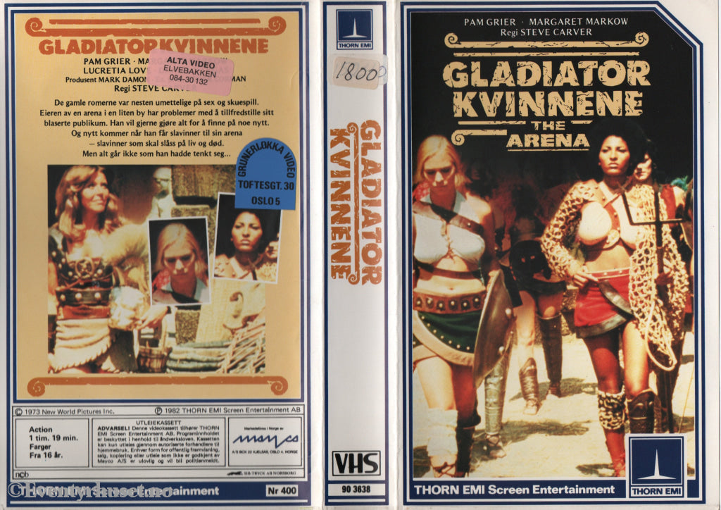 Download / Stream: Gladiatorkvinnene. 1982. VHS Big Box. Norwegian subtitles. VHS