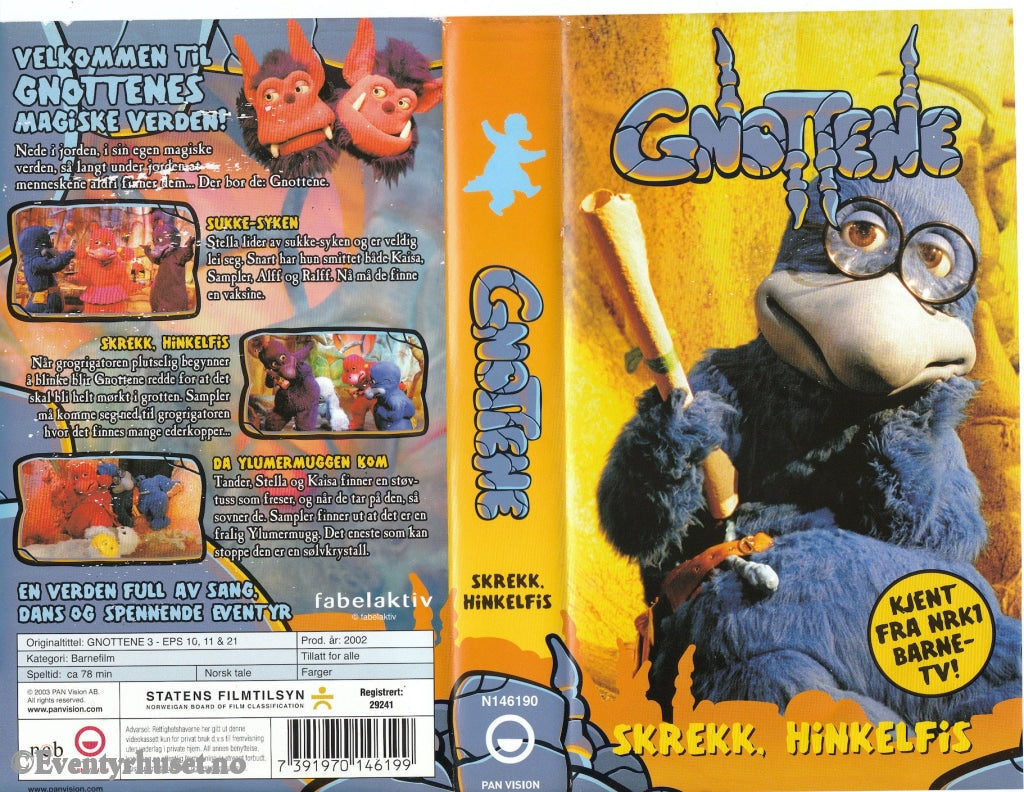 Download / Stream: Gnottene. Vol. 3. Skrekk Hinkelfis. Vhs. Norwegian. Stream Vhs
