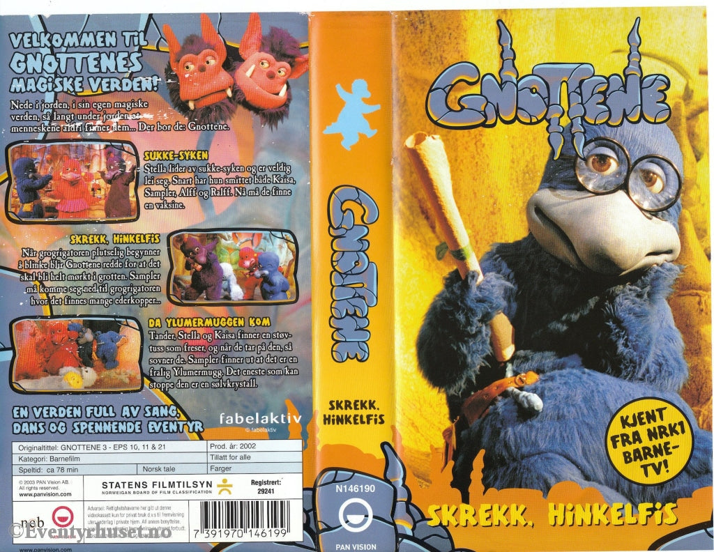 Download / Stream: Gnottene. Vol. 3. Skrekk Hinkelfis. Vhs. Norwegian. Stream Vhs