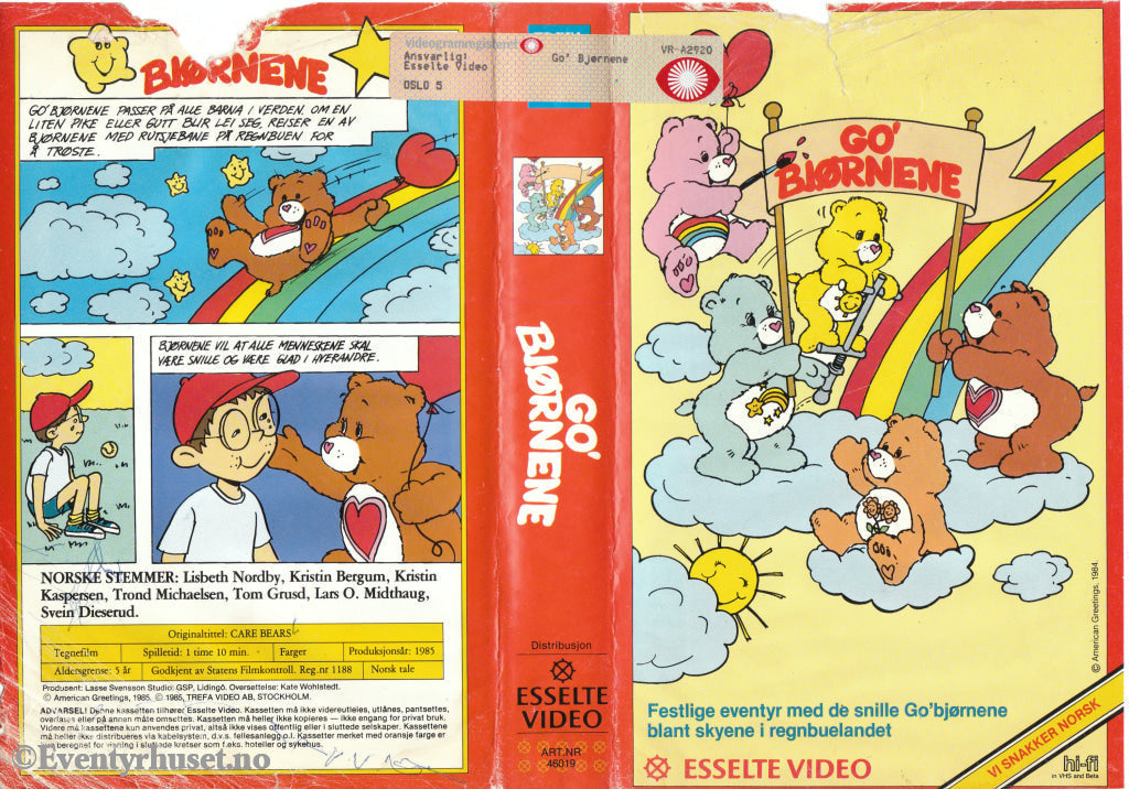 Download / Stream: Go´bjørnene (Care Bears ). 1985. Vhs Big Box. Norwegian Dubbing. Stream
