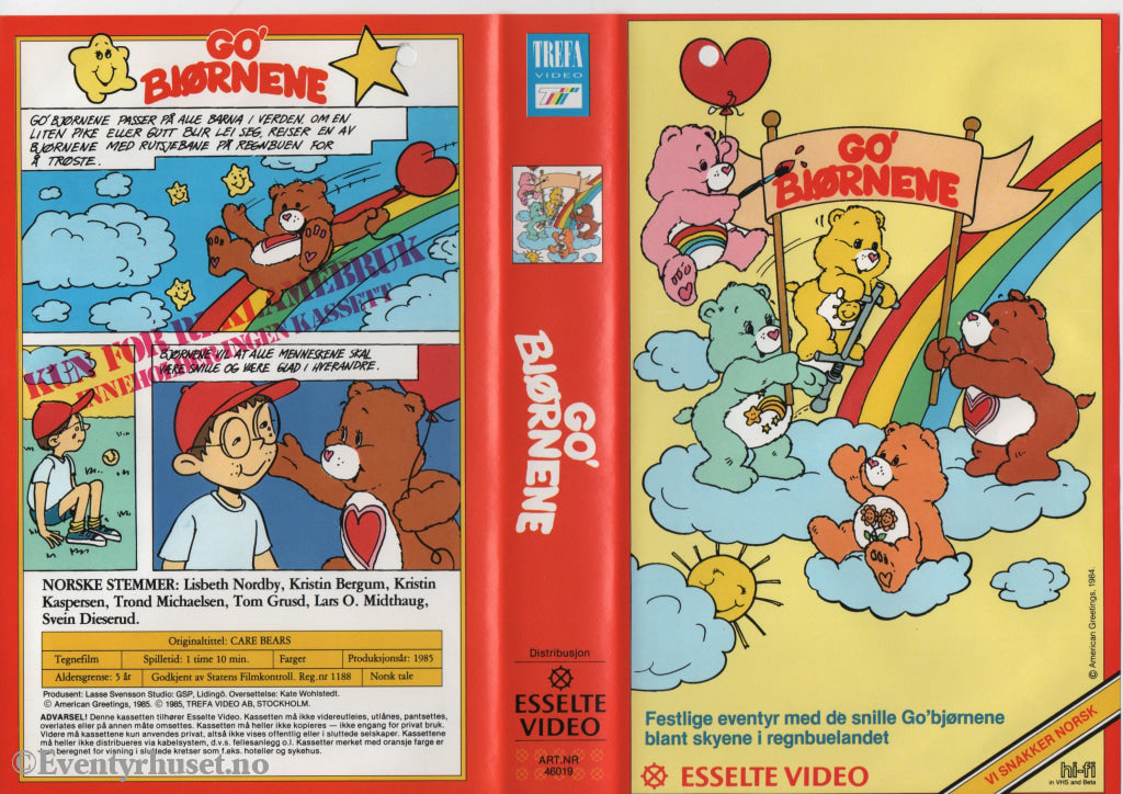Download / Stream: Go’bjørnene (Care Bears). 1985. VHS Big Box. Norwegian dubbing. VHS