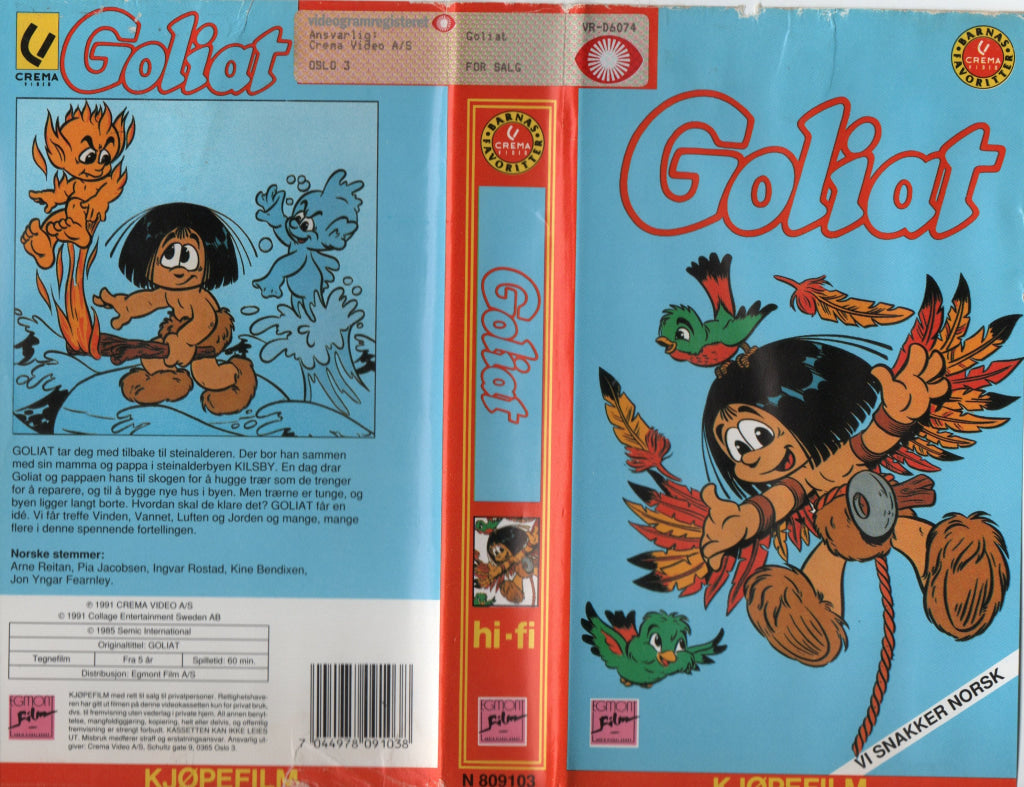 Download / Stream: Goliat. 1991. VHS. Norwegian dubbing. VHS