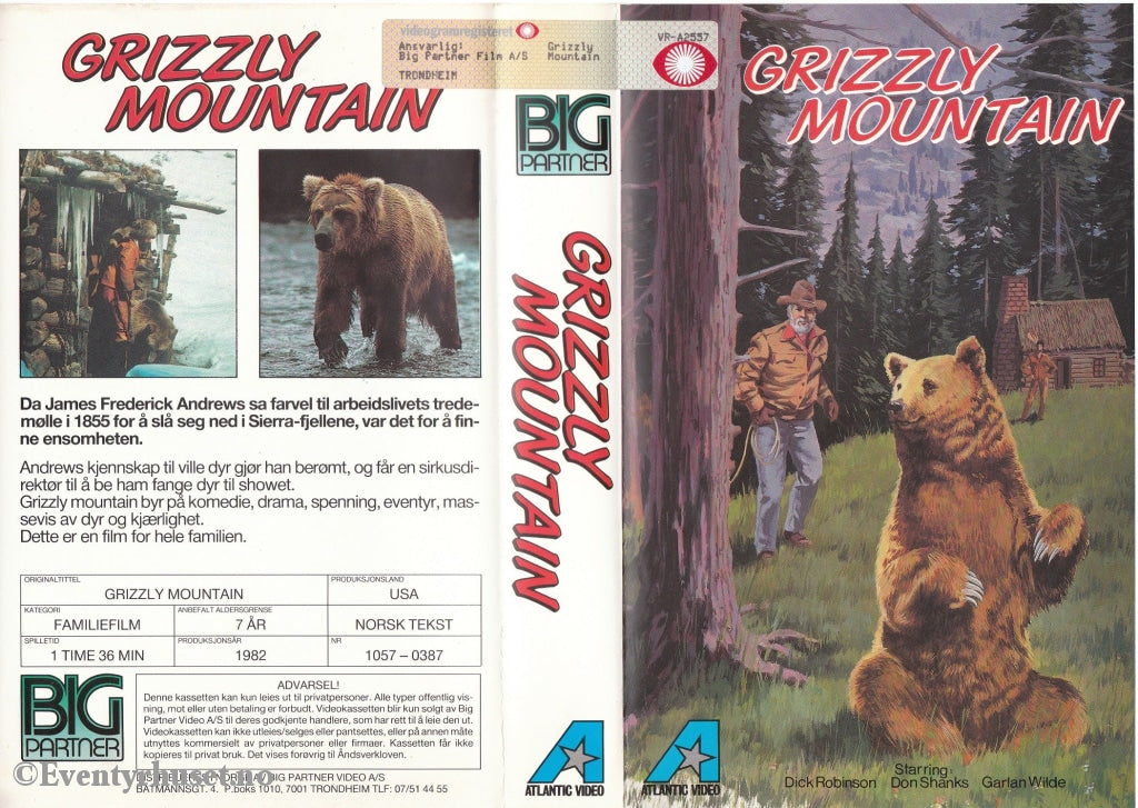 Download / Stream: Grizzly Mountain. 1982. Vhs Big Box. Norwegian Subtitles.