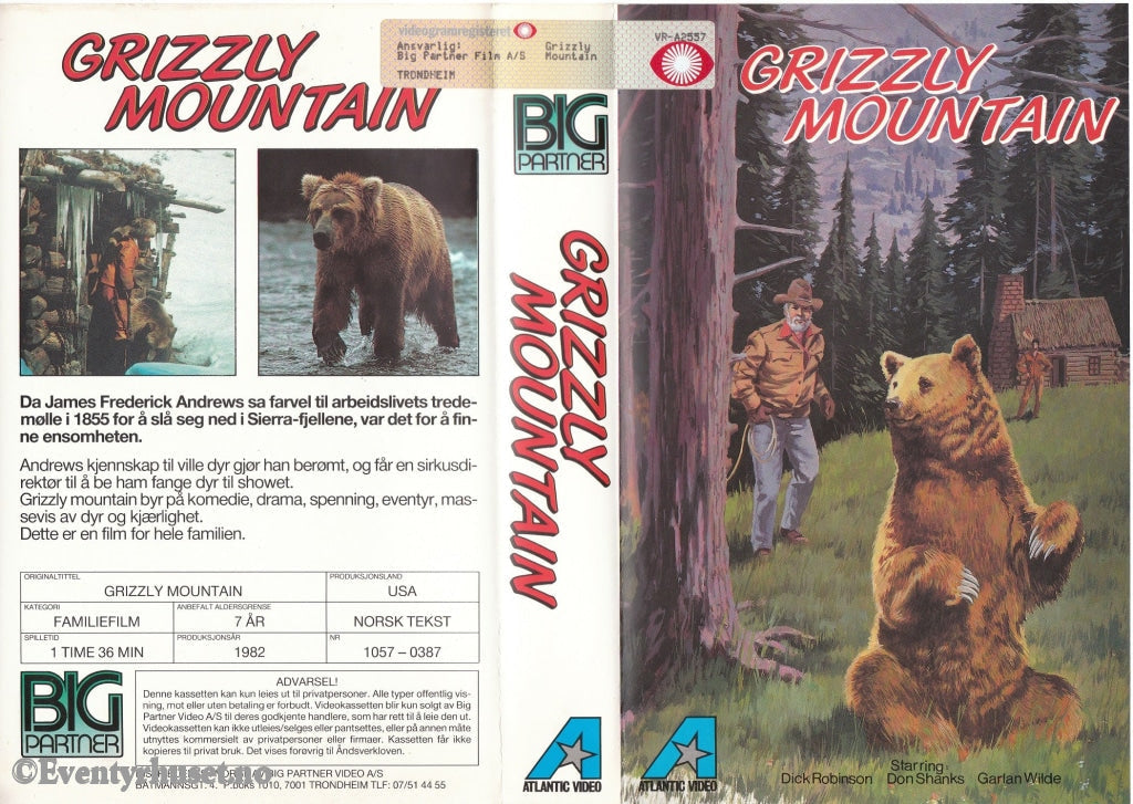 Download / Stream: Grizzly Mountain. 1982. Vhs Big Box. Norwegian Subtitles.