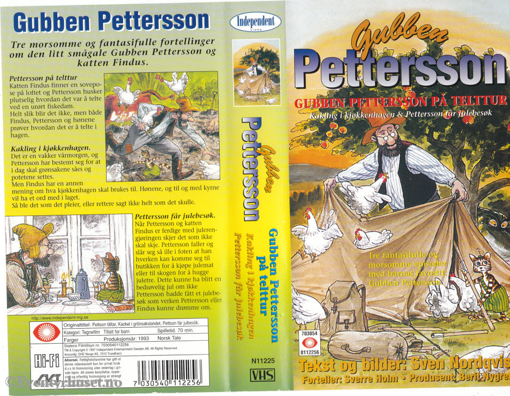 Download / Stream: Gubben Pettersson på telttur. 1993. VHS SB. Norwegian dubbing. VHS