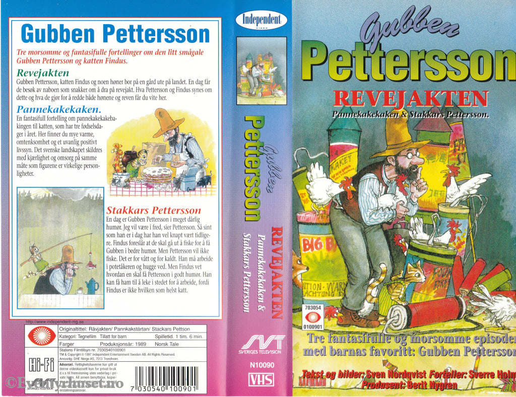 Download / Stream: Gubben Pettersson - Revejakten. 1989. VHS SB. Norwegian dubbing. VHS