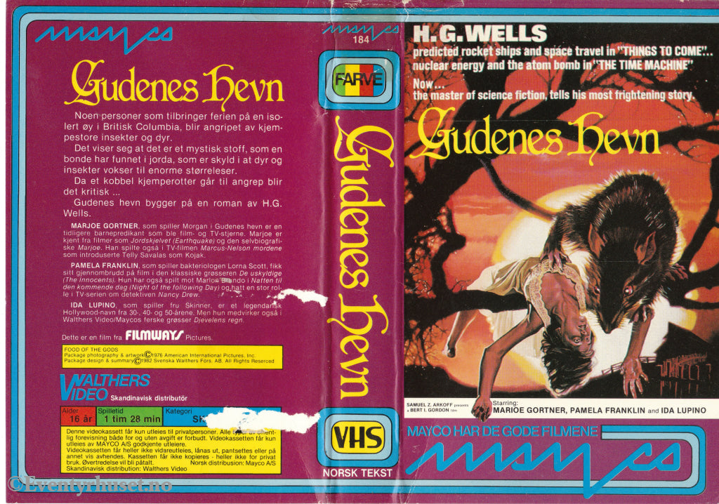 Download / Stream: Gudenes Hevn. 1976. Vhs Big Box. Norwegian Subtitles.