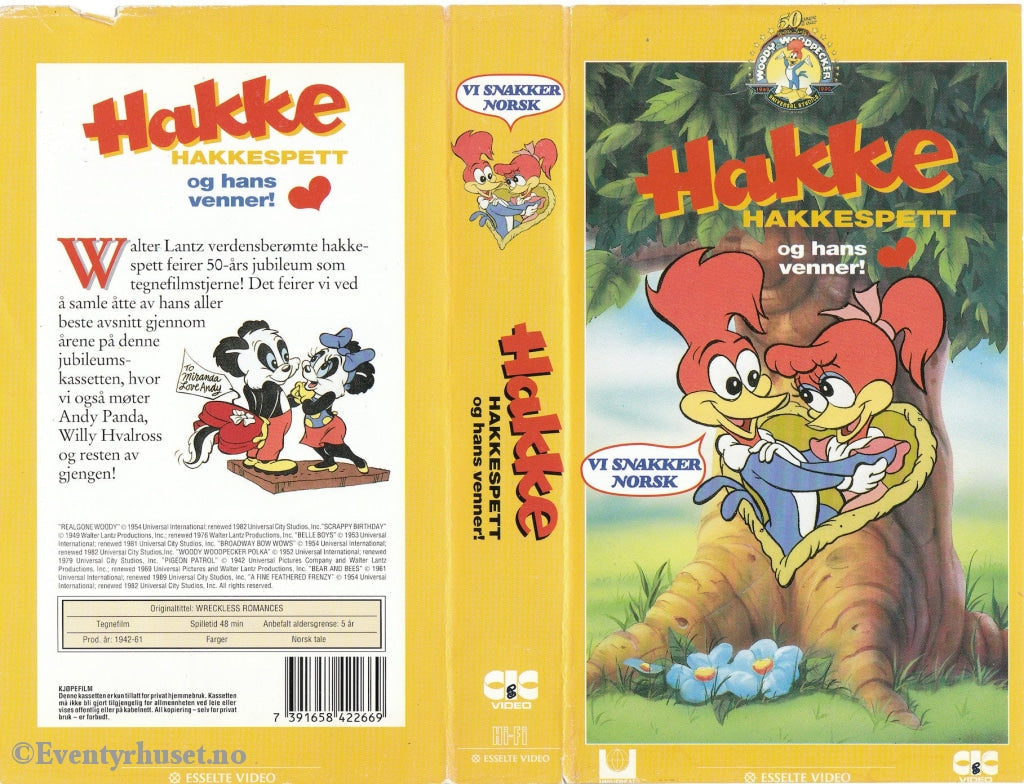 Download / Stream: Hakke Hakkespett. 1942-61. Vhs. Norwegian Dubbing. Vhs