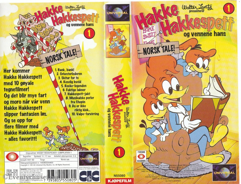 Download / Stream: Hakke Hakkespett Vol. 1. 1931-60. Vhs. Norwegian Dubbing. Vhs