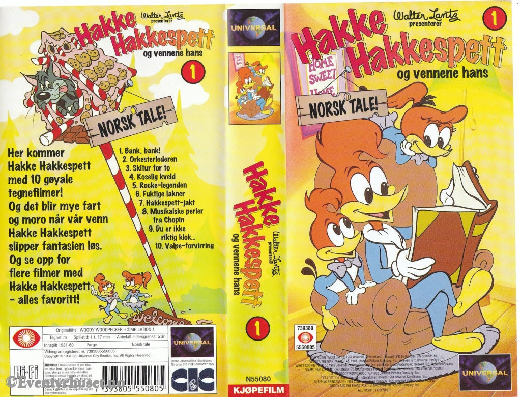 Download / Stream: Hakke Hakkespett Vol. 1. 1931-60. Vhs. Norwegian Dubbing. Vhs