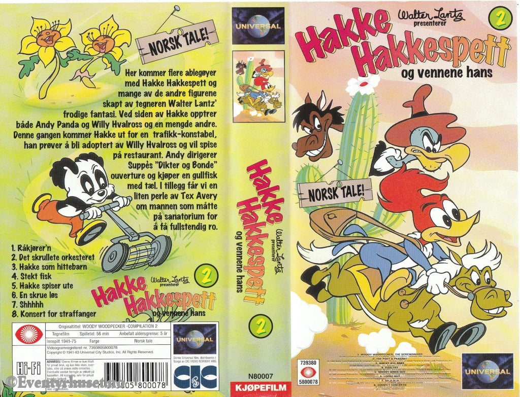 Download / Stream: Hakke Hakkespett Vol. 2. 1941-75. Vhs. Norwegian Dubbing. Vhs