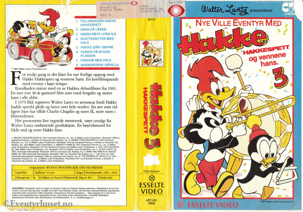 Download / Stream: Hakke Hakkespett. Vol. 3. 1941-55. Vhs Big Box. Norwegian Subtitles.