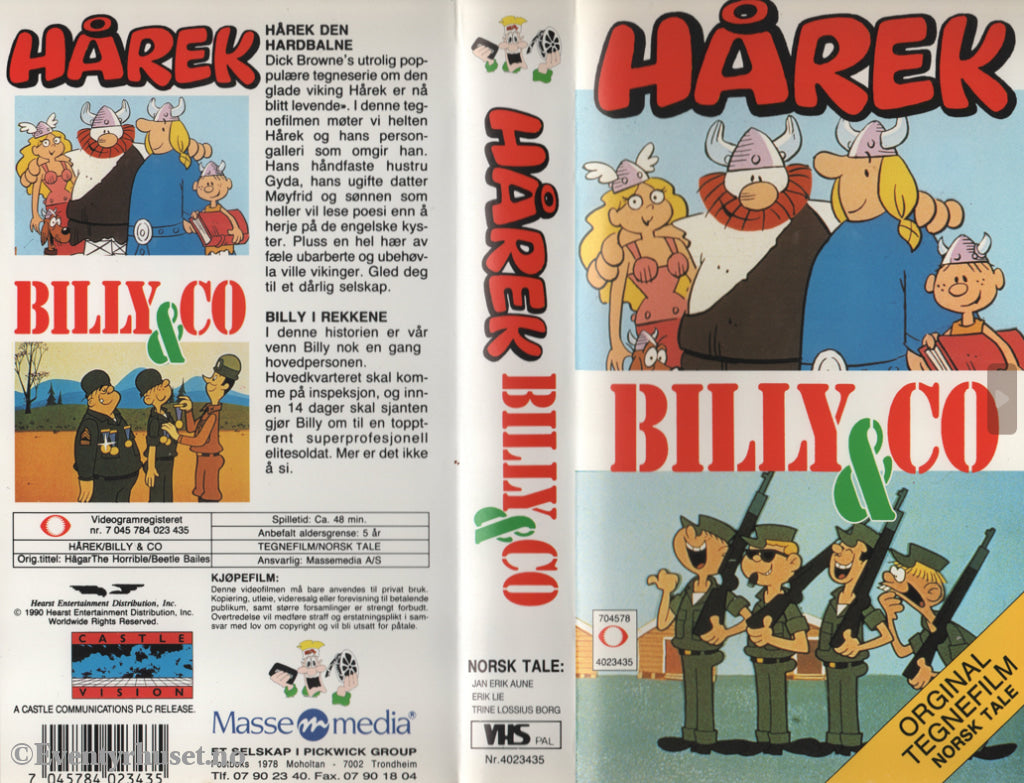Download / Stream: Hårek / Billy & Co. 1990. VHS SB. Norwegian dubbing. VHS