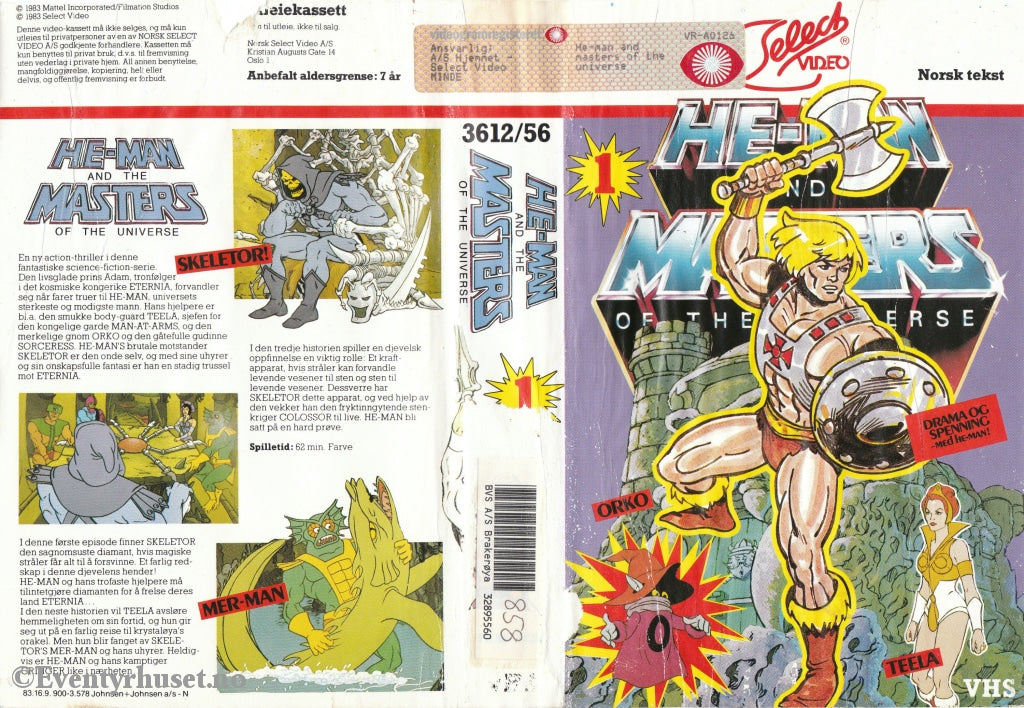 Download / Stream: He-Man And The Masters Of Universe. Vol. 1. Vhs. Norwegian Subtitles. English