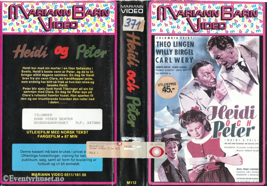 Download / Stream: Heidi & Peter. Vhs Big Box. Norwegian Subtitles.