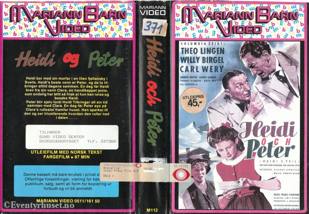 Download / Stream: Heidi & Peter. Vhs Big Box. Norwegian Subtitles.