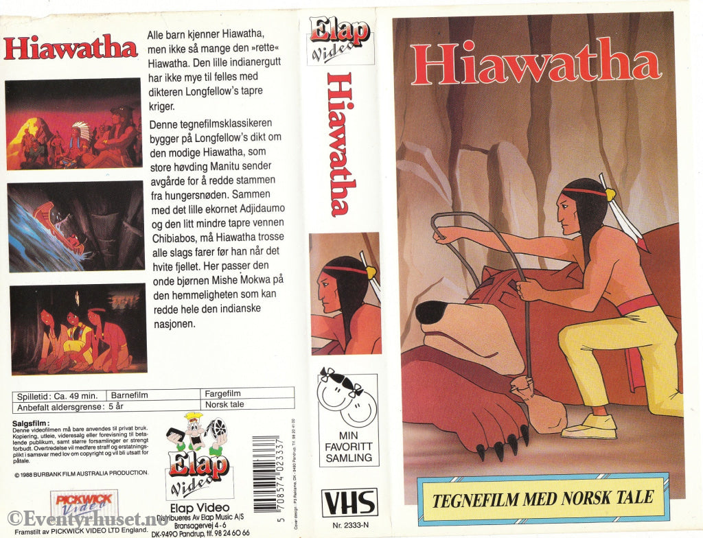 Download / Stream: Hiawatha. 1988/90. Vhs. Norwegian Dubbing. Vhs