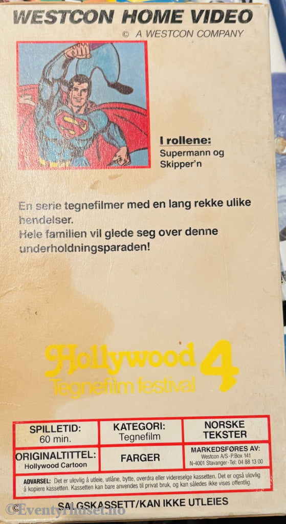 Download / Stream: Hollywood Tegnefilm festival. Vol. 4. VHS slipcase. Norwegian subtitles. VHS
