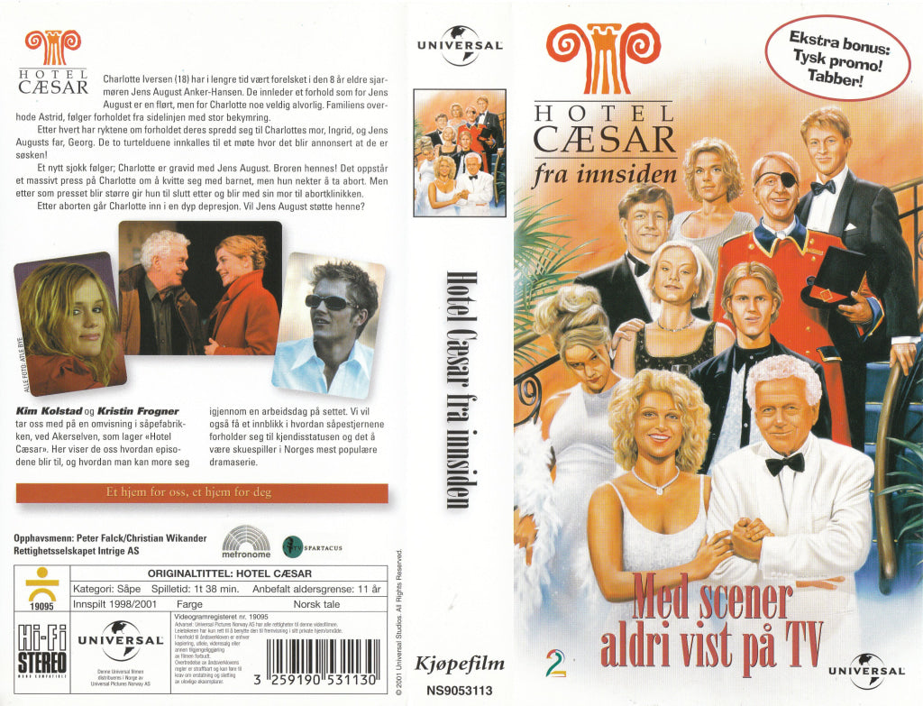 Download / Stream: Hotel Cæsar fra innsiden. 1998/2001. VHS SB. Norwegian. VHS