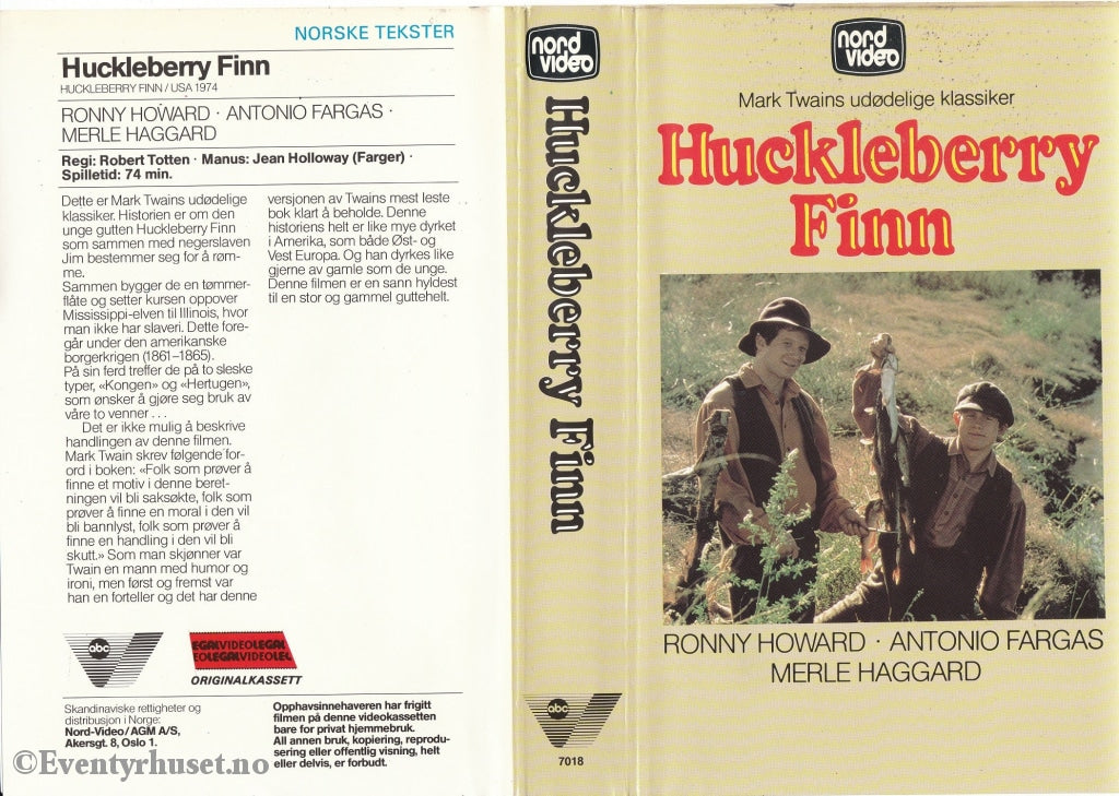 Download / Stream: Huckleberry Finn. 1974. Vhs Big Box. Norwegian Subtitles.