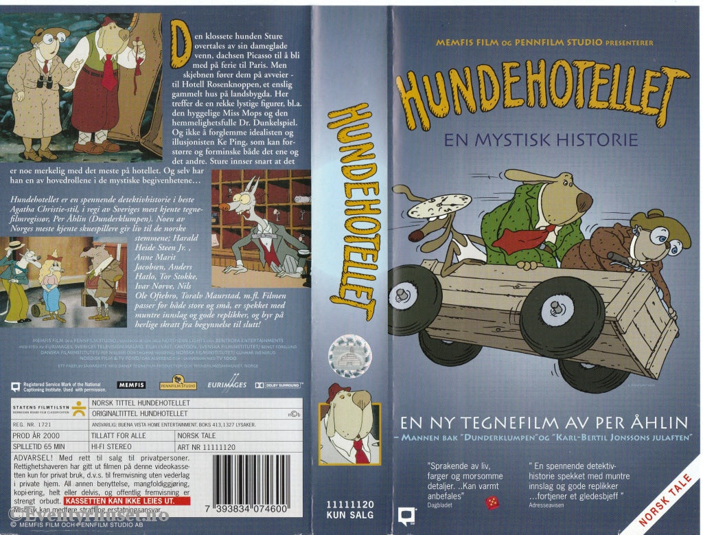 Download / Stream: Hundehotellet. 2000. Vhs. Norwegian Dubbing. Vhs
