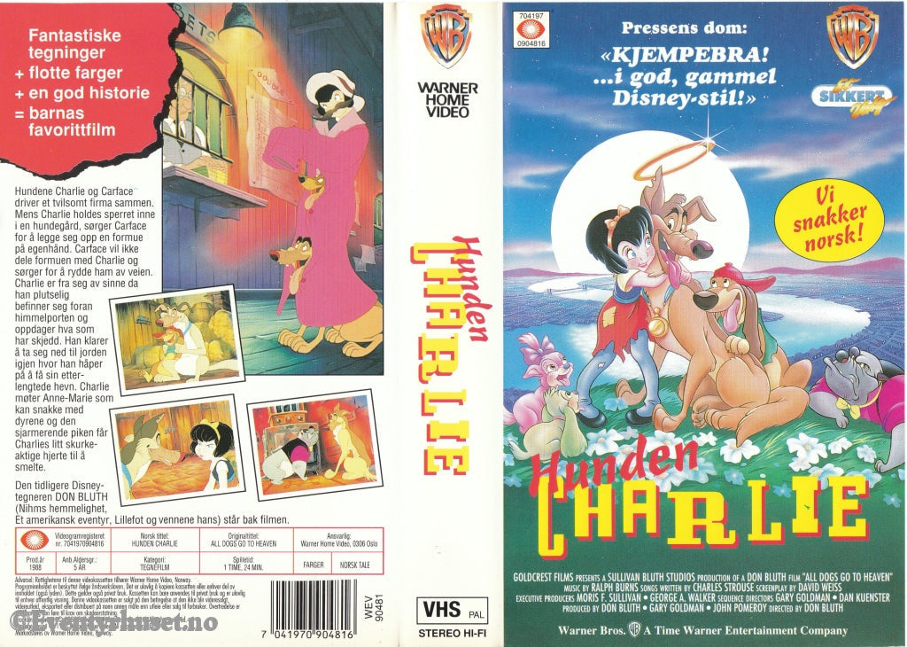 Download / Stream: Hunden Charlie. Vol. 1. 1988. Vhs. Norwegian Dubbing. Vhs