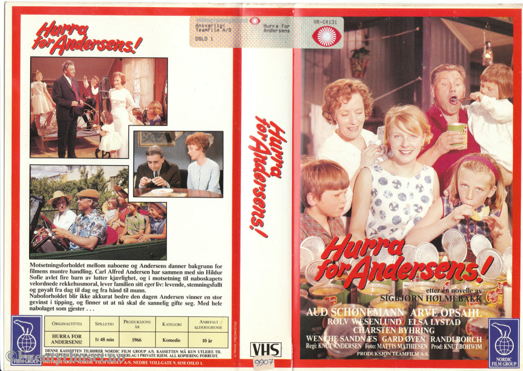 Download / Stream: Hurra For Andersens! 1966 (Teamfilm As). Vhs Big Box. Norwegian.