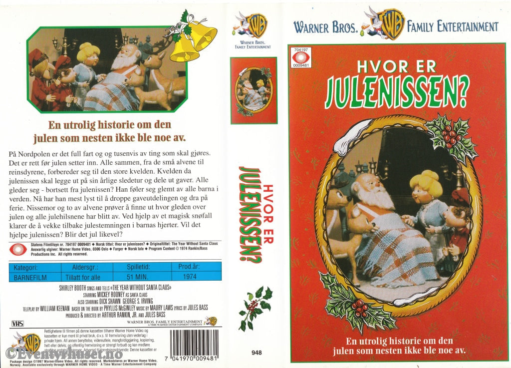 Download / Stream: Hvor Er Julenissen 1974. Vhs. Norwegian Dubbing. Vhs