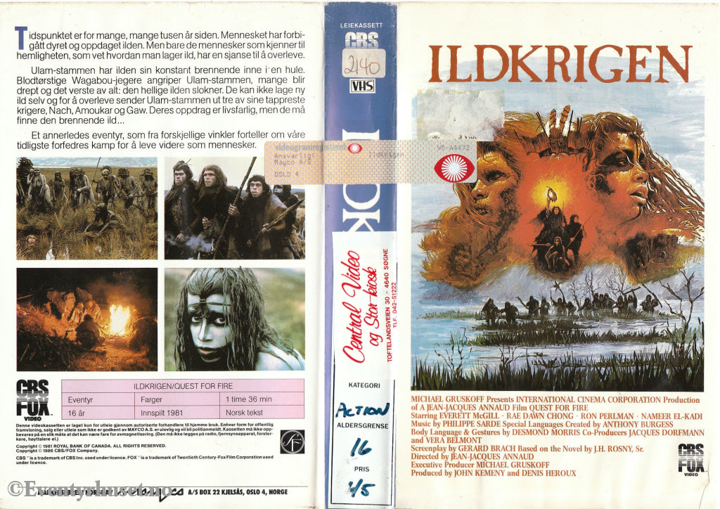 Download / Stream: Ildkrigen. 1981. Vhs Big Box. Norwegian Subtitles.