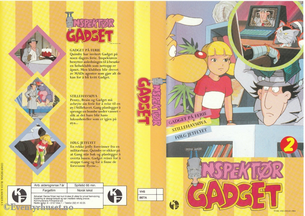 Download / Stream: Inspektør Gadget (Inspector Gadget). Vol. 2. Vhs Big Box. Norwegian Dubbing.