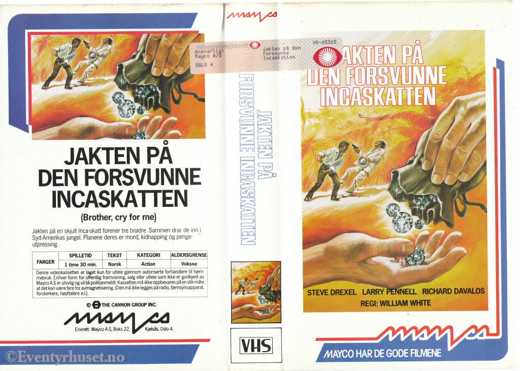 Download / Stream: Jakten På Den Forsvunne Incaskatten. Vhs Big Box. Norwegian Subtitles.
