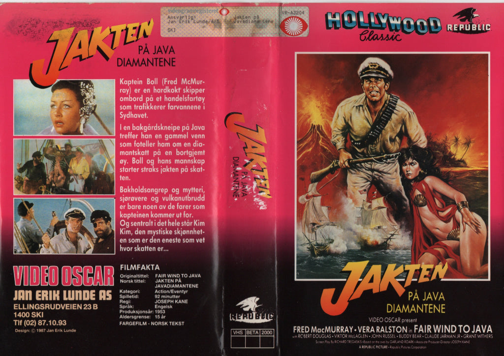 Download / Stream: Jakten på javadiamantene. 1953. VHS Big Box. Norwegian subtitles. VHS