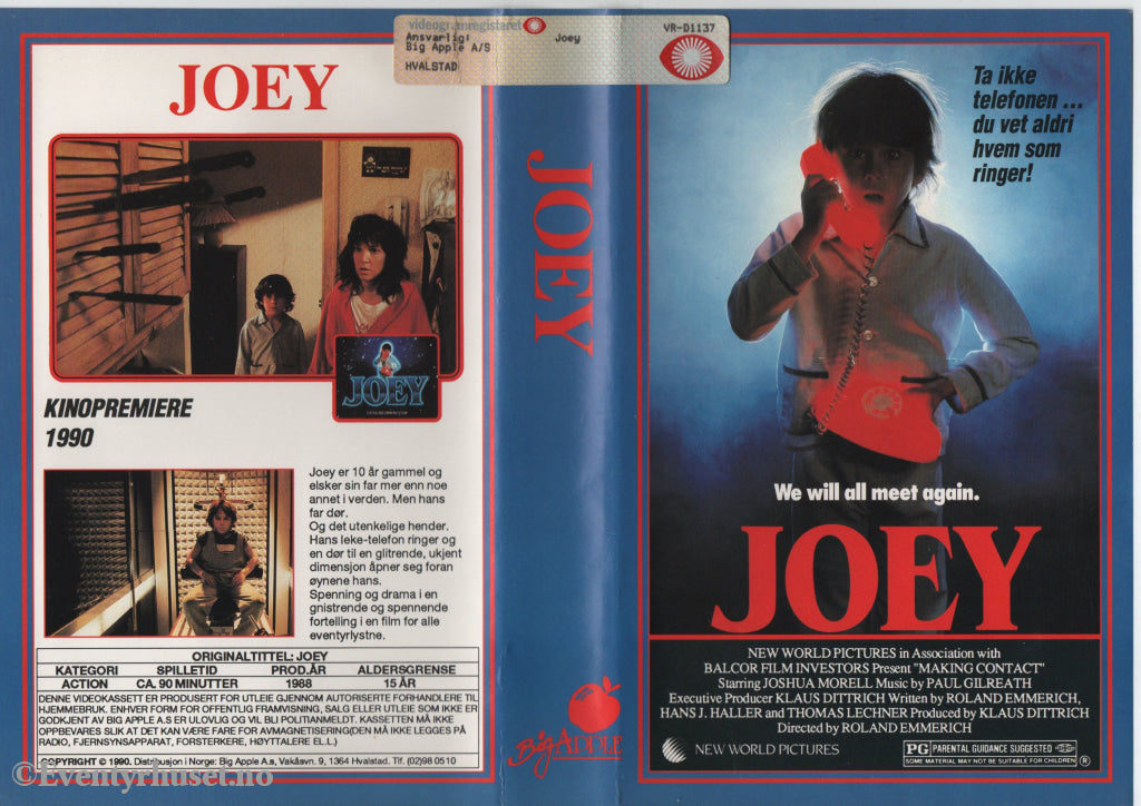 Download / Stream: Joey. 1990. VHS Big Box. Norwegian subtitles. VHS